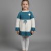 Laku Boys Girls Crochet Sweater Dress | Handcrafted Woolen Knitted Cape Dress for Kids | Floral Pattern Sweater with Tassel Fringe | Traditional & Casual Wear for Girl