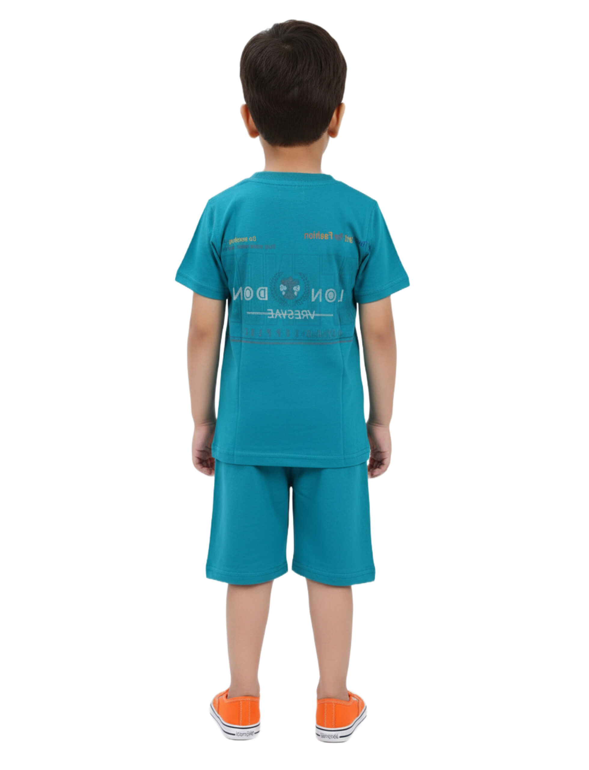 Boys Cotton T-Shirt and Shorts Set Casual Outfit Comfortable Half Sleeve Top with Matching Shorts for Kids - Image 2