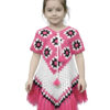 Laku Boys Girls Crochet Poncho Dress | Handcrafted Woolen Knitted Cape Dress for Kids | Floral Pattern Poncho with Tassel Fringe | Traditional & Casual Wear for Girls