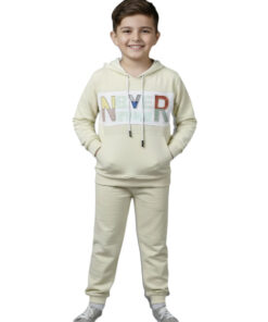 Alternative view of Kids Boys Hooded Sweatshirt & Jogger Set | Cotton Blend Winter for Boys | Full Sleeve Hoodie with Cute Bear Print & Elastic Waist Pants | Soft Comfortable Casual for Kids