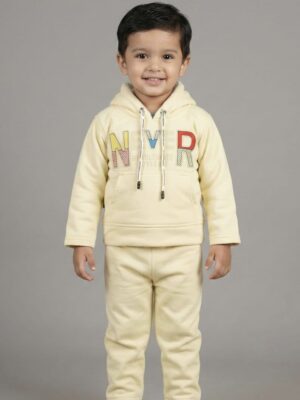 Full Sleeve Hoodie with Cute Bear Print Pant